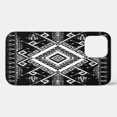 民族幾何学縁どインディアン、抽象芸術。 Case-Mate iPhoneケース (裏面 (横))