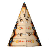 民族幾何学：抽象芸術パターンデザイン。 パーティーハット (裏面)