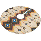 民族幾何学:抽象芸術パターンデザイン。 ブラッシュドポリエステルツリースカート (アングル)