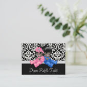 民族性リビールおむつラッフルチケット エンクロージャーカード (スタンド正面)