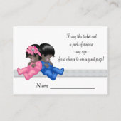 民族性リビールおむつラッフルチケット エンクロージャーカード (裏面)