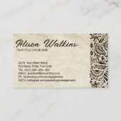 民族手描きオーナメント石のテクスチャ 名刺 (裏面)