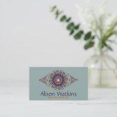 民族手描きオーナメント 名刺 (スタンド正面)