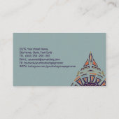 民族手描きオーナメント 名刺 (裏面)