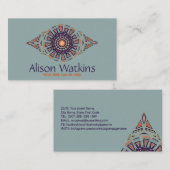 民族手描きオーナメント 名刺 (正面/裏面)