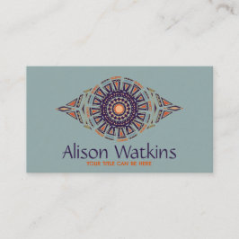 民族手描きオーナメント 名刺