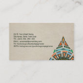 民族手描きオーナメント 名刺 (裏面)