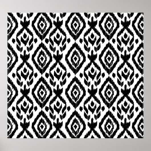 民族手描き、ラッピングプリントパターン。 ポスター (正面)