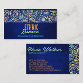 民族手描カラフルきオーナメント 名刺 (正面/裏面)