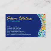 民族手描カラフルきオーナメント 名刺 (裏面)