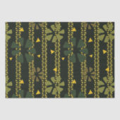 民族抽象芸術ストライプと花のパターン 薄葉紙 (正面)
