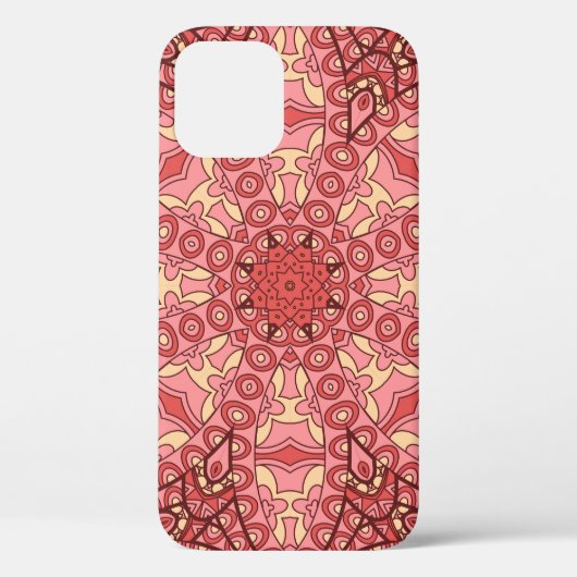 民族抽象芸術花、マンダラシームレス。 Case-Mate iPhoneケース (裏面)