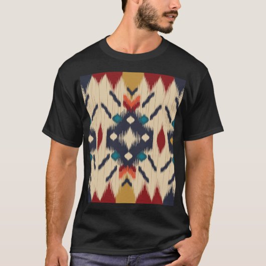 民族抽象芸術:部族の幾何学的プリント。 Tシャツ (正面)