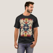 民族抽象芸術:部族の幾何学的プリント。 Tシャツ (正面フル)