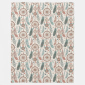 民族族伝統的の鮮やかドリームキャッチャー フリースブランケット (正面)