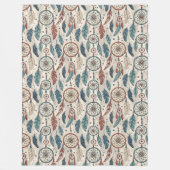 民族族伝統的の鮮やかドリームキャッチャー フリースブランケット (正面)