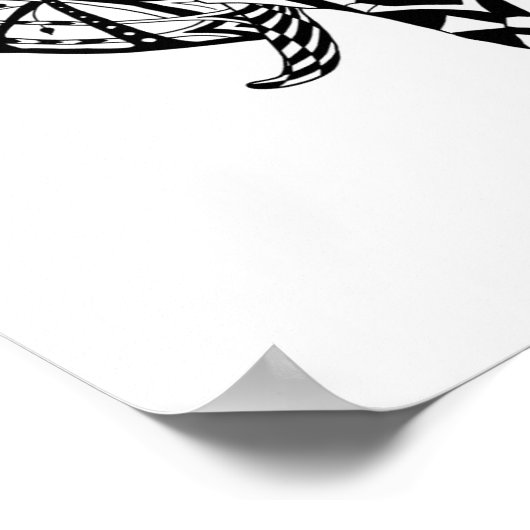 民族柄の象2 ポスター (角)