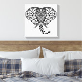 民族柄の象6 キャンバスプリント (インサイチュ (寝室))