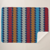 民族柄レース刺繍 シェルパブランケット (正面(横))