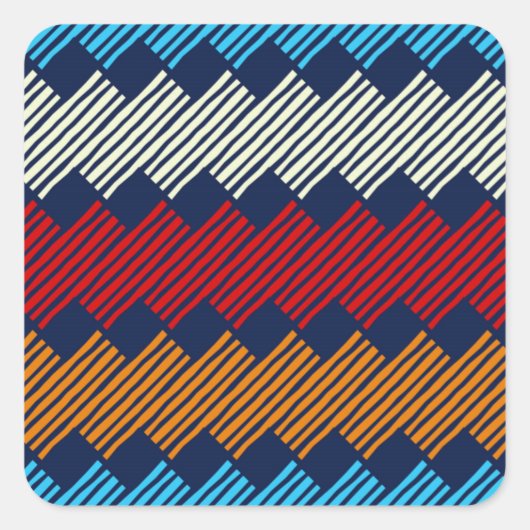 民族柄レース刺繍 スクエアシール (正面)