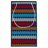 民族柄レース刺繍 スモールペーパーバッグ (裏面)