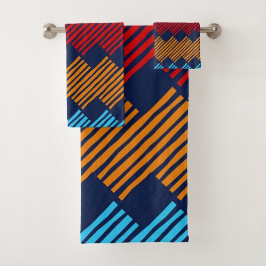 民族柄レース刺繍 バスタオルセット (インサイチュ)