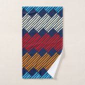 民族柄レース刺繍 バスタオルセット (ハンドタオル)