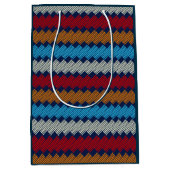 民族柄レース刺繍 ミディアムペーパーバッグ (正面)