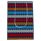 民族柄レース刺繍 ミディアムペーパーバッグ (裏面)