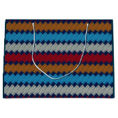 民族柄レース刺繍 ラージペーパーバッグ (正面)