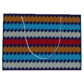 民族柄レース刺繍 ラージペーパーバッグ (裏面)