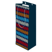 民族柄レース刺繍 ワインギフトバッグ (裏面アングル)