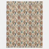 民族毛布伝統的時代を超越した部族芸術 フリースブランケット (正面)