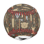 民族狩り型 野球ボール (裏面)