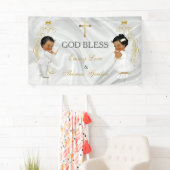 民族男の赤ちゃん及び女の子の双生児の洗礼の洗礼を施すこと 横断幕 (インサイチュ)