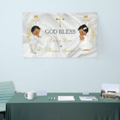 民族男の赤ちゃん及び女の子の双生児の洗礼の洗礼を施すこと 横断幕 (トレードショー)