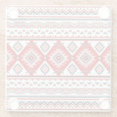 民族白黒赤、ウクライナのモチーフ。 ガラスコースター (裏面)