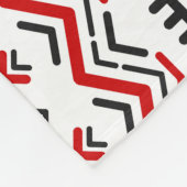 民族白黒赤、ウクライナのモチーフ。 フリースブランケット (角)