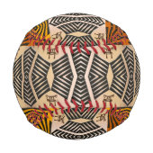 民族的なアフリカの部族パターン 野球ボール (正面)