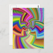 民族的なファンキー色彩 ポストカード (正面/裏面)