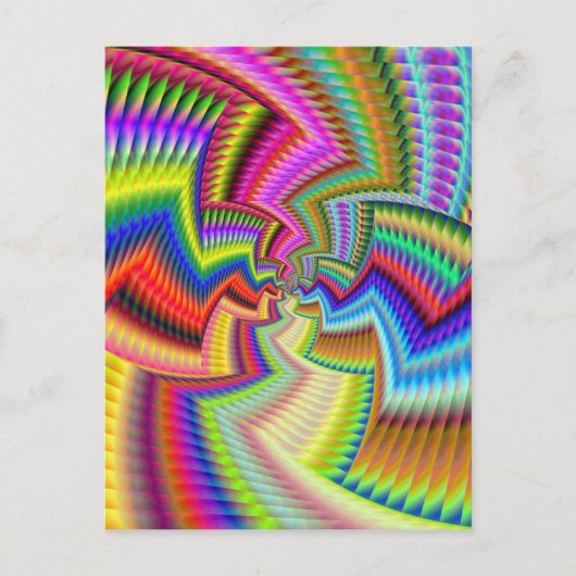 民族的なファンキー色彩 ポストカード (正面)