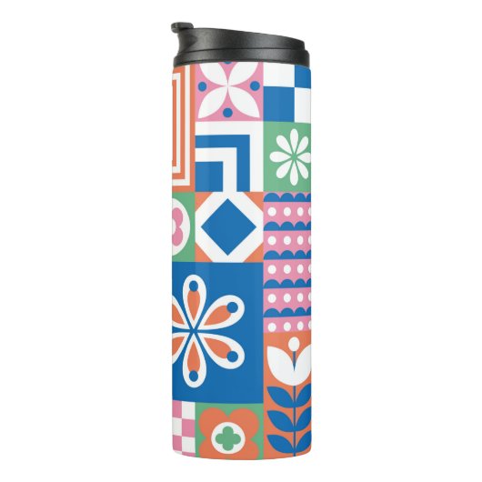 民族的なボホの継ぎ目のないパターン。部族アートプリント。アブ タンブラー (回転右)