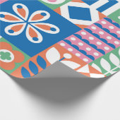 民族的なボホの継ぎ目のないパターン。部族アートプリント。アブ ラッピングペーパー (角)