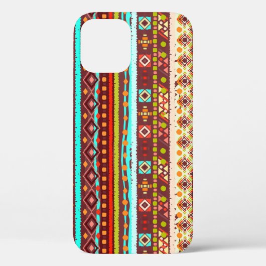 民族的なボホの継ぎ目のないパターン。部族アートプリント。バ Case-Mate iPhoneケース (裏面)
