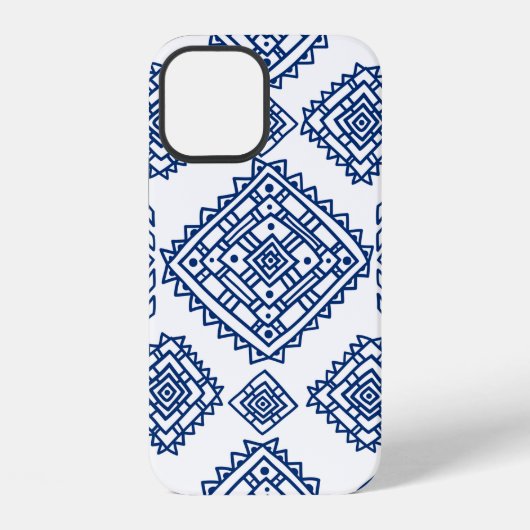 民族的な幾何学模様 シームレス iPhoneケース (裏面)