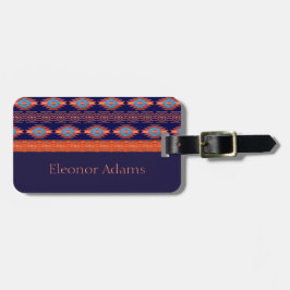 民族的な幾何学的パターン。名刺 ラゲッジタグ
