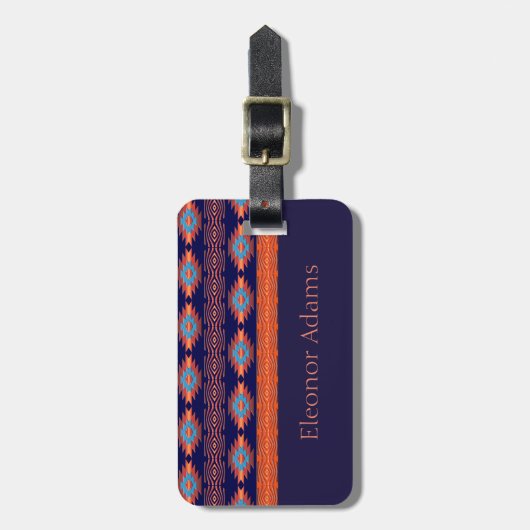 民族的な幾何学的パターン。名刺 ラゲッジタグ (正面縦)
