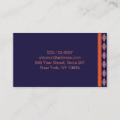 民族的な幾何学的パターン。名刺 名刺 (裏面)