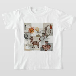 民族的な要素を取り入れた抽象画 Tシャツ