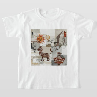 民族的な要素を取り入れた抽象画 Tシャツ